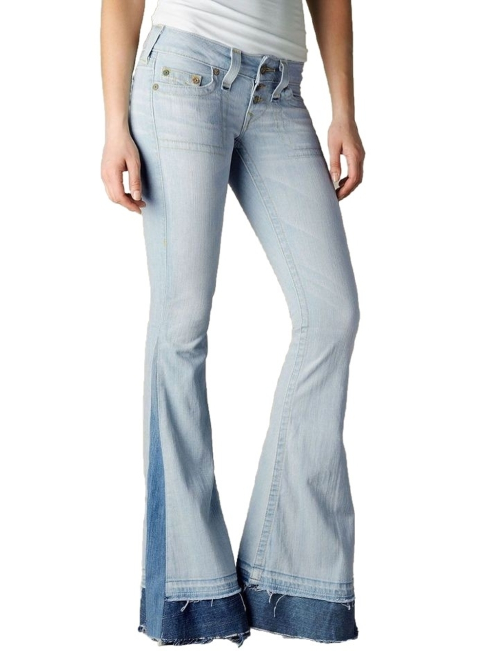 True Religion VINTAGE Carrie Wide-Leg Low Rise Jeans Size 24